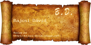 Bajcsi Dávid névjegykártya