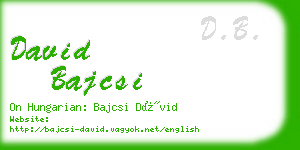 david bajcsi business card